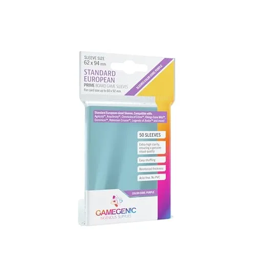 Gamegenic Prime Standard European Kartenhüllen transparent 50 Stück