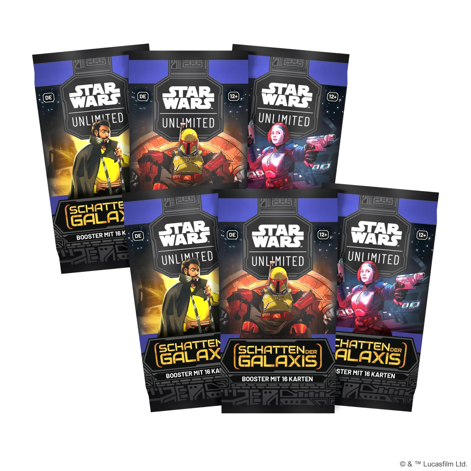 Star Wars Unlimited Schatten der Galaxis Prerelease-Box 6 Booster