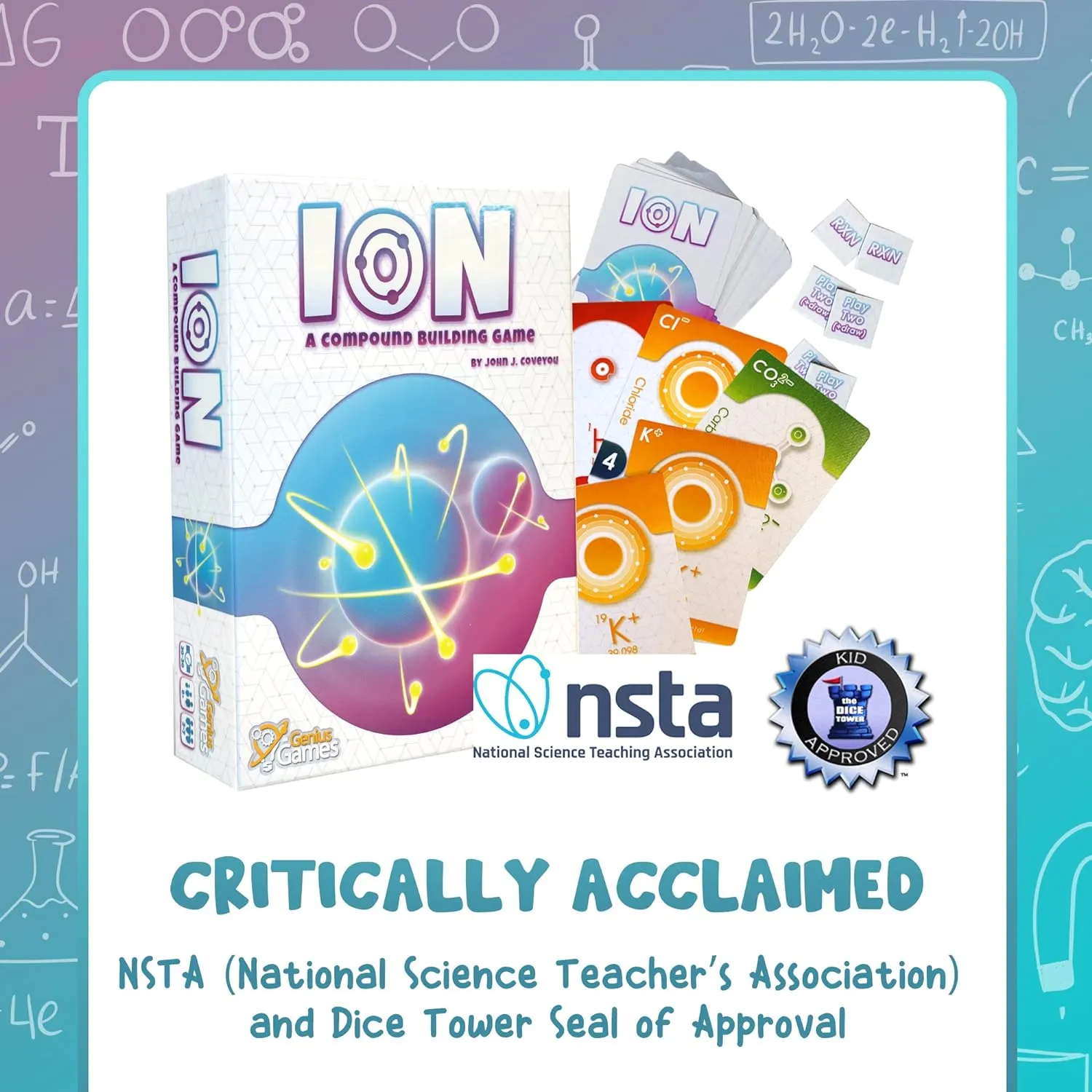 Genius Games Ion Compound Building Kartenspiel 2nd Edition Chemie