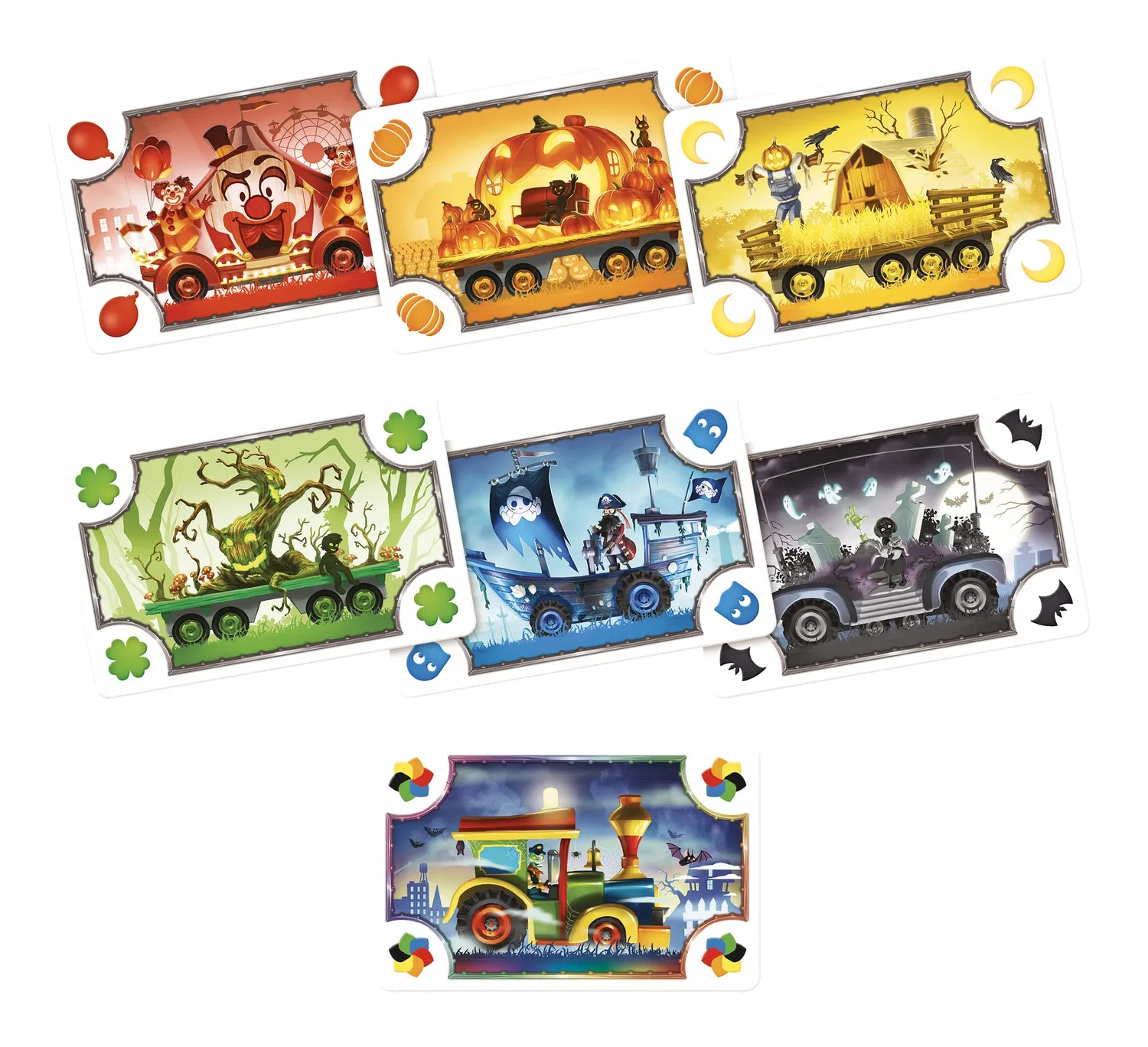 Zug um Zug Gruselfahrt Kinderspiel deutsch 2-4 Spieler Halloween