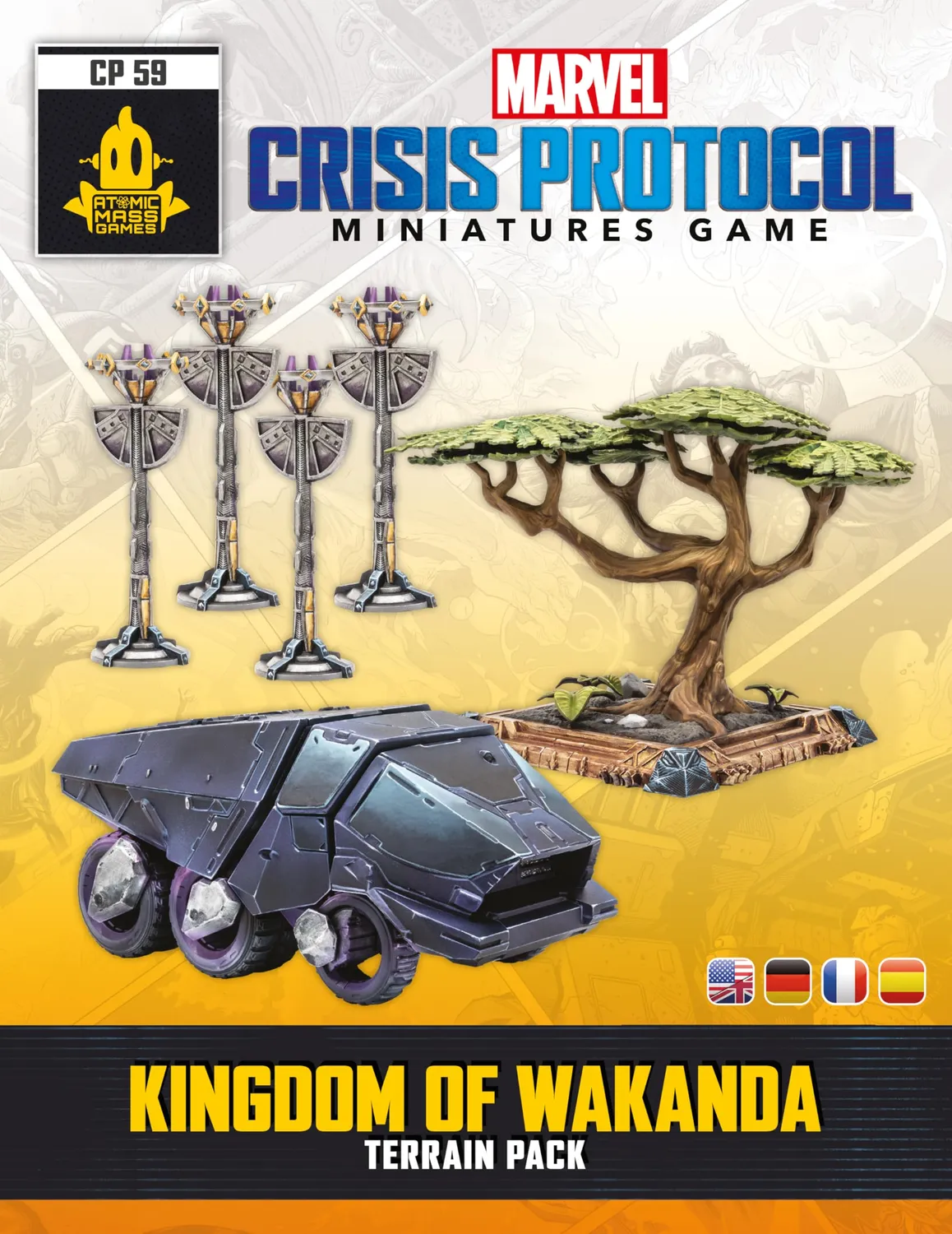 Atomic Mass Games Marvel Crisis Protocol Wakanda Gelände Deutsch 11tlg