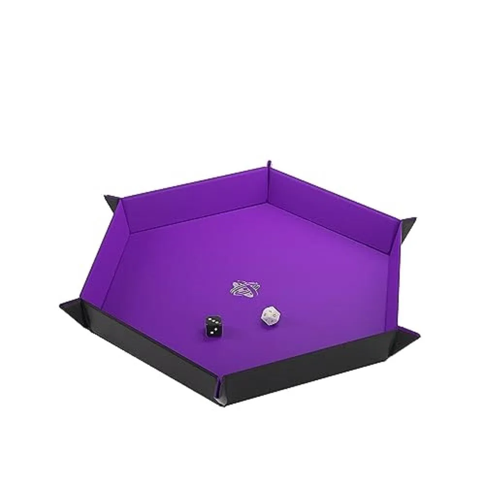 Gamegenic Magnetic Dice Tray Würfelschale Schwarz Lila