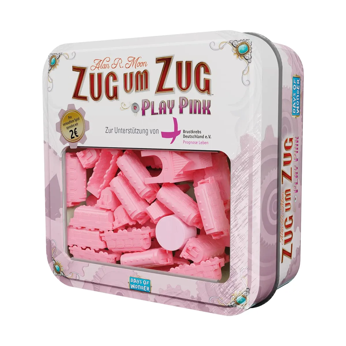 Asmodee Zug um Zug Play Pink Erweiterung Familienspiel rosa Züge
