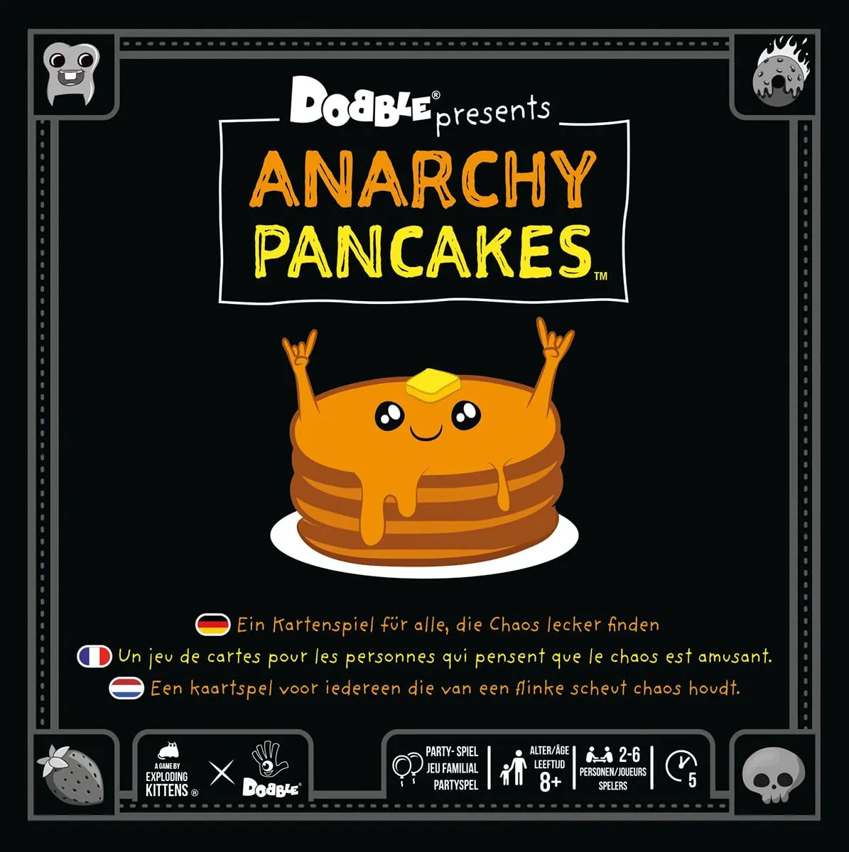 Asmodee Dobble Anarchy Pancakes Kartenspiel 2-6 Spieler