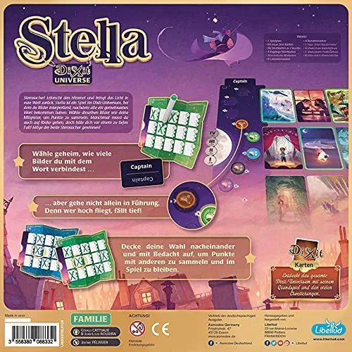 Dixit Stella Dixit Universe Familienspiel Kartenspiel 3-6 Spieler