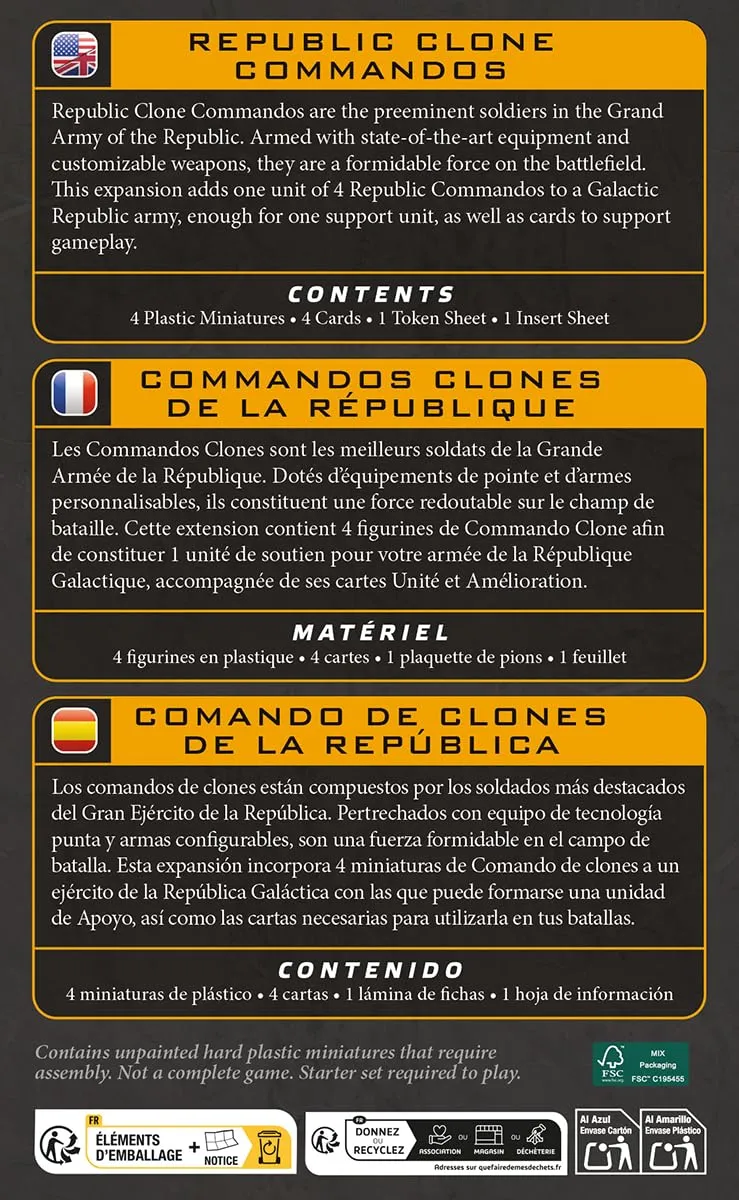 Star Wars Legion Republic Clone Commandos Erweiterung