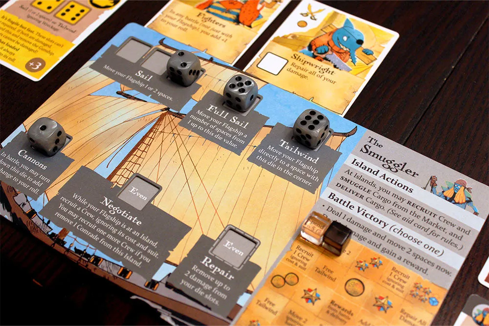 Leder Games Ahoy Brettspiel 2-4 Spieler Würfel