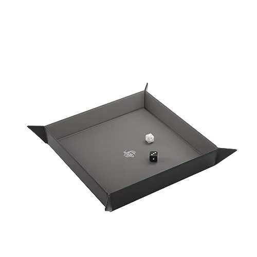 Gamegenic Magnetic Dice Tray Würfelschale Square Black Gray
