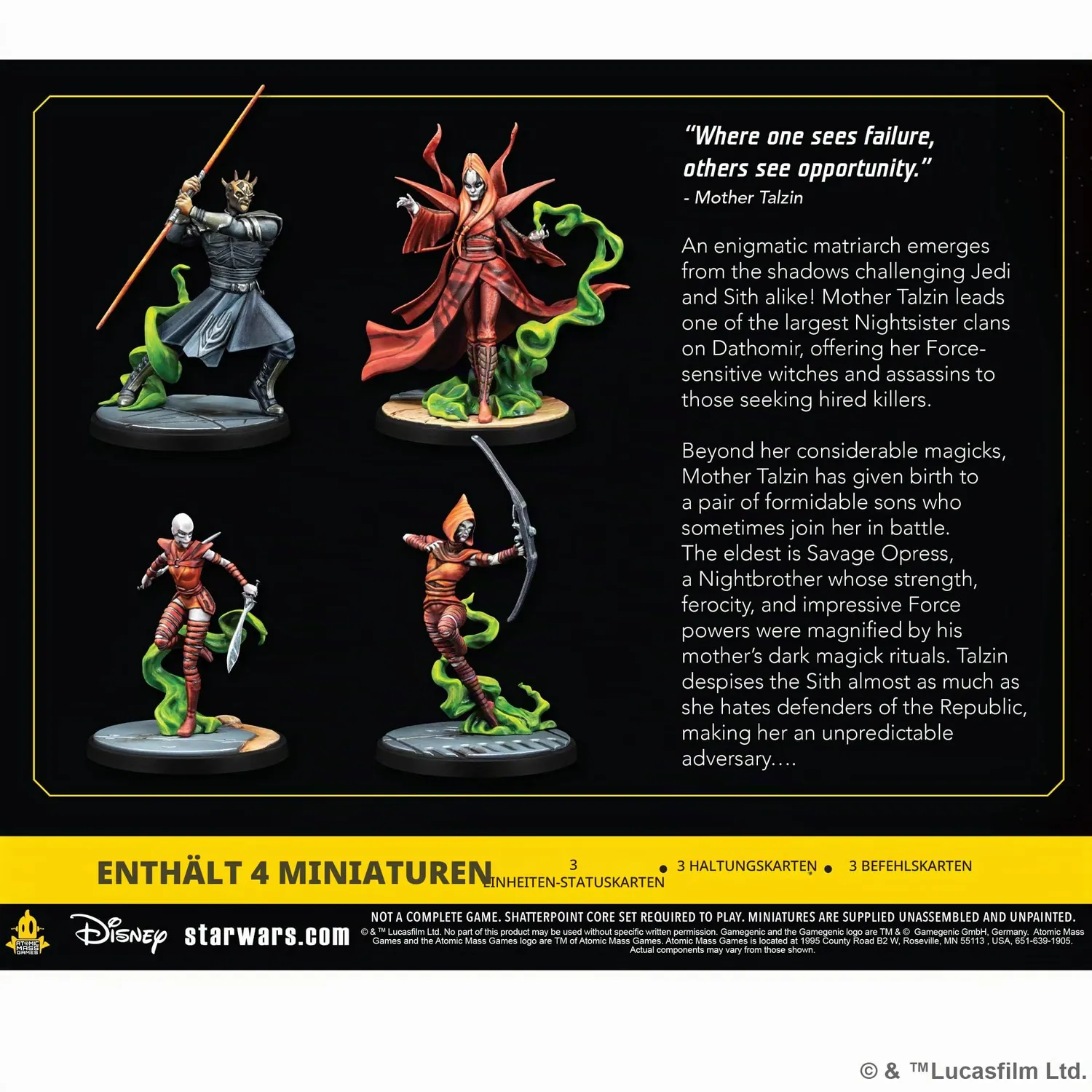 Star Wars Shatterpoint Witches of Dathomir Squad Pack Deutsch