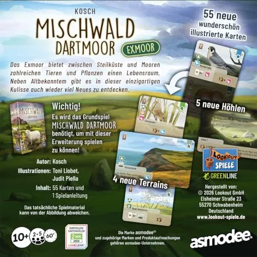 Asmodee Mischwald Dartmoor Exmoor Erweiterung 55 Karten Deutsch