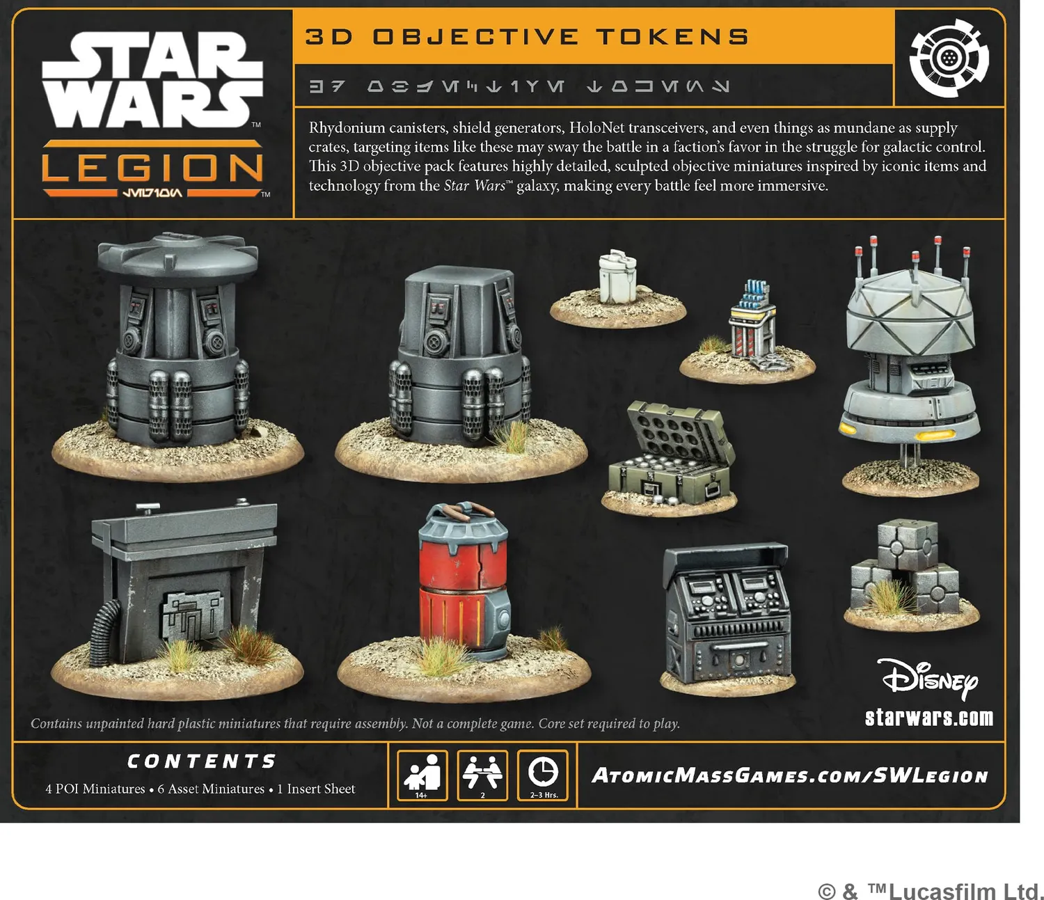 Asmodee Star Wars Legion 3D Objective Tokens Erweiterung unbemalt