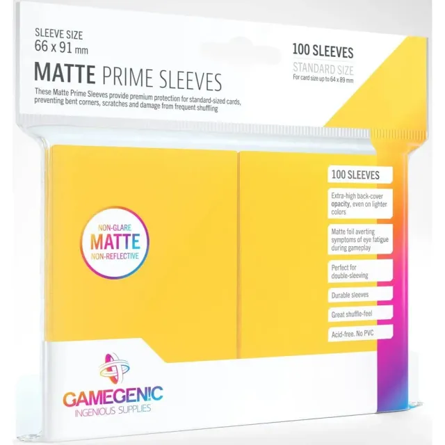 Gamegenic Matte Prime Kartenhüllen Gelb 100 Stück