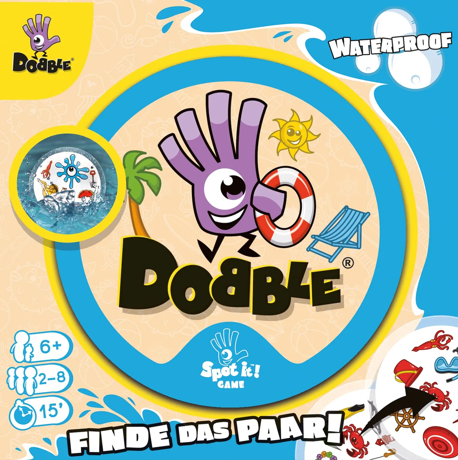 Dobble Waterproof Eco Kartenspiel wasserdicht