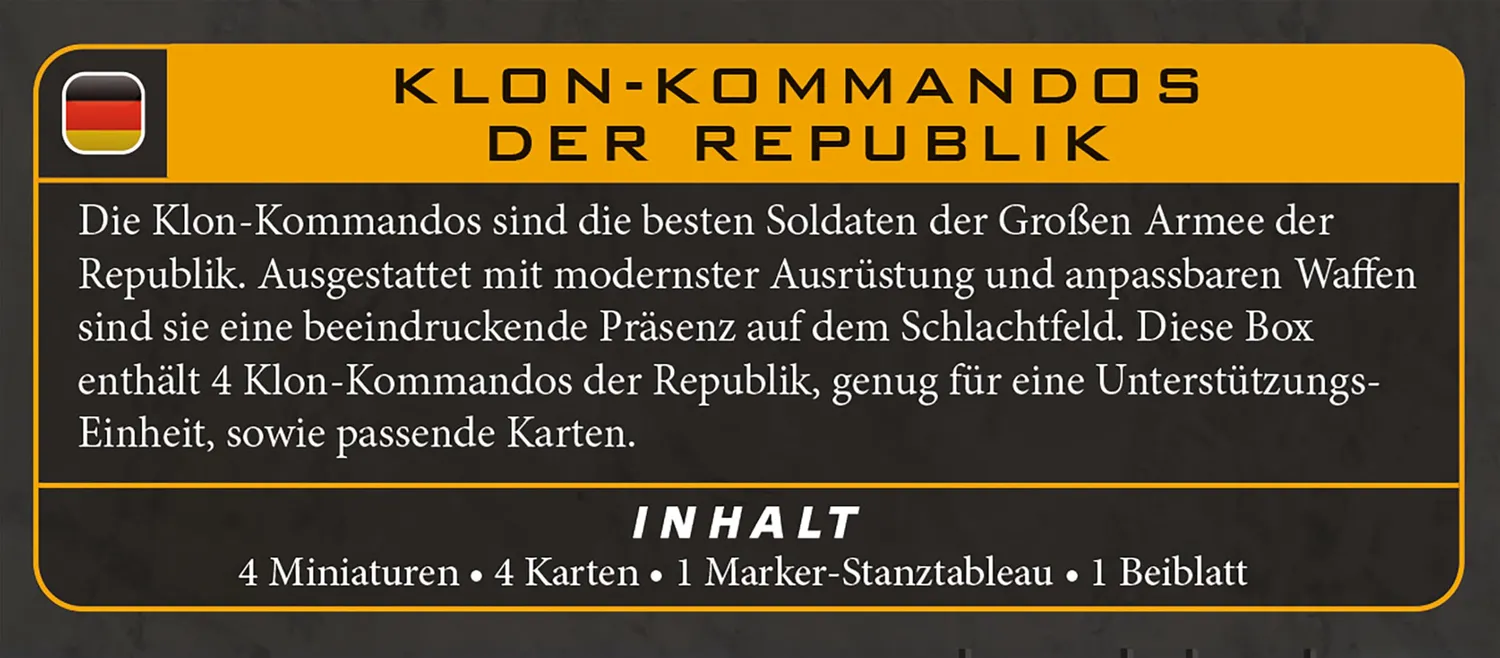 Star Wars Legion Republic Clone Commandos Erweiterung