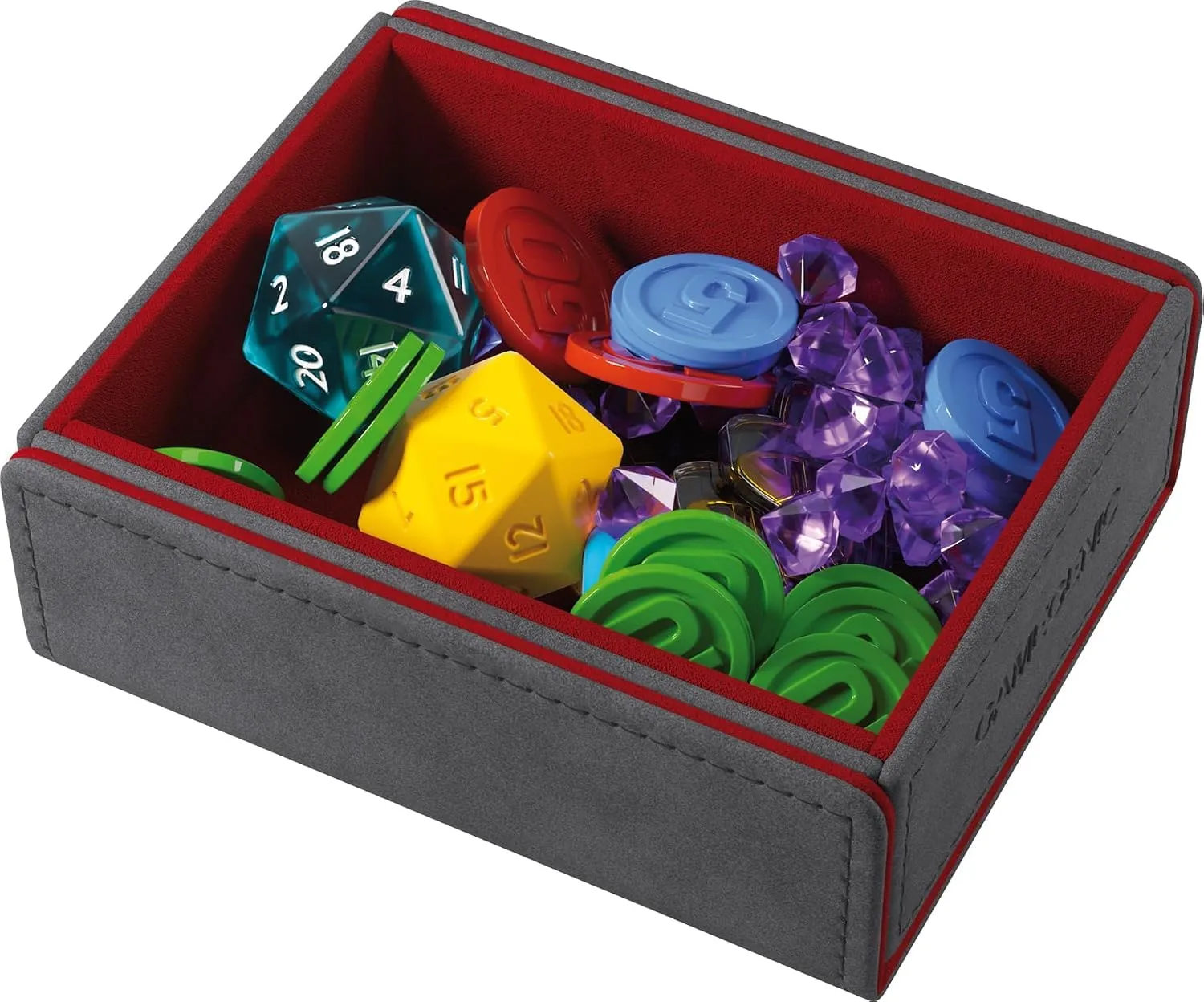 Gamegenic Token Keep Kartenbox Grau Rot 80 Karten