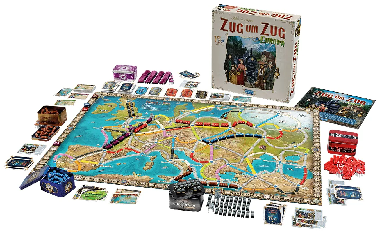 Days of Wonder Zug um Zug Europa 15. Jubiläum Brettspiel Deutsch