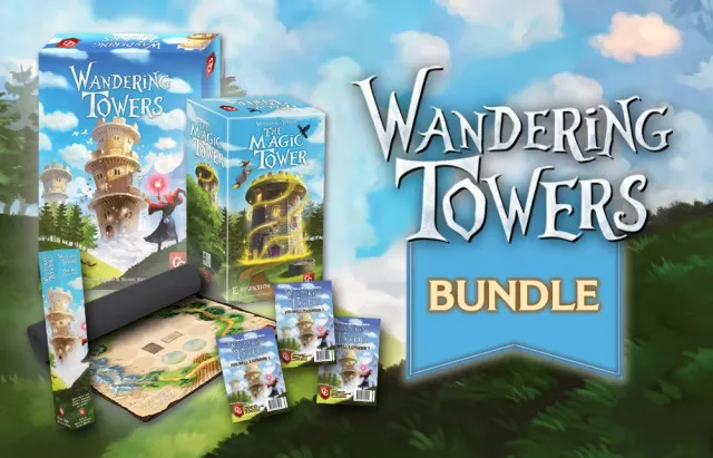 Capstone Games Wandering Towers Brettspiel Bundle Komplett