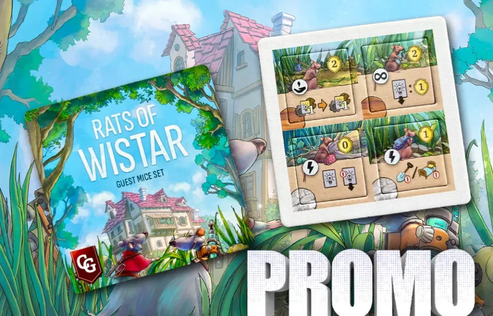 Capstone Games Rats of Wistar Guest Mice Brettspiel-Promo 4 Tiles