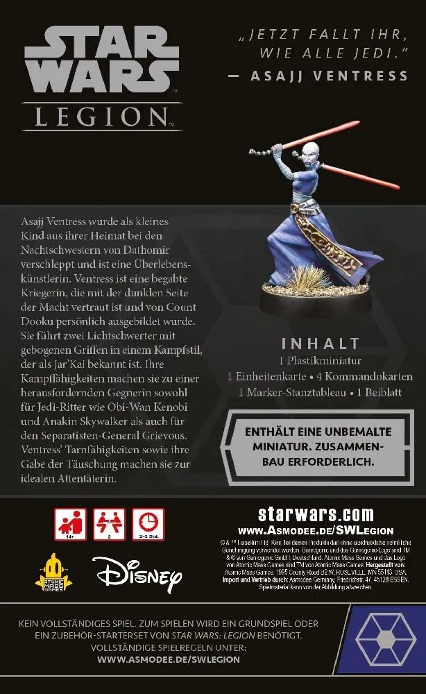 Atomic Mass Star Wars Legion Asajj Ventress Erweiterung