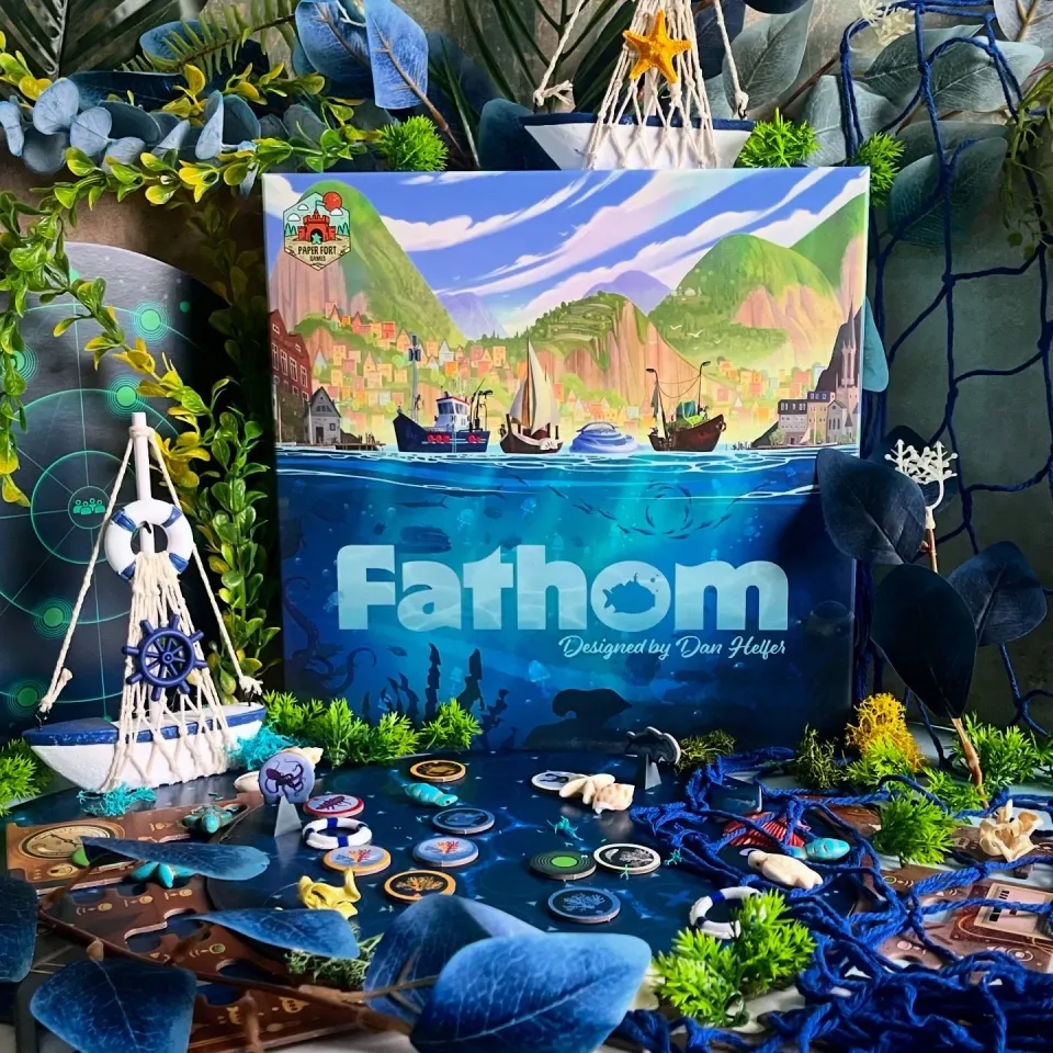 Paper Fort Fathom Brettspiel Tiefsee Legespiel Deutsch