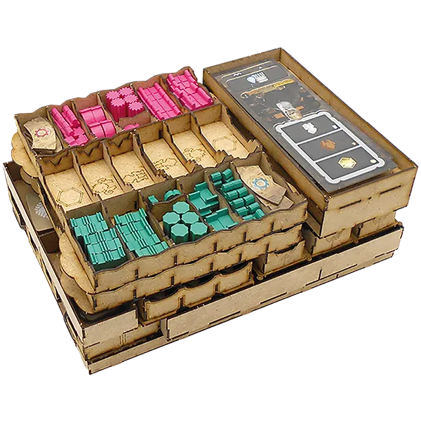 Cranio Barrage Organizer Spieleinsatz aus Holz
