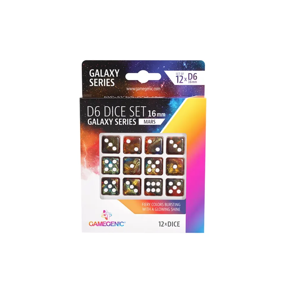 Gamegenic Galaxy Series Mars Würfelset 16mm 12er