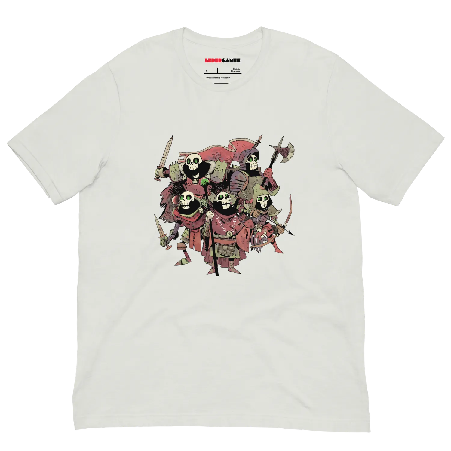 Leder Games Vast Skeleton T-Shirt Schwarz Baumwolle