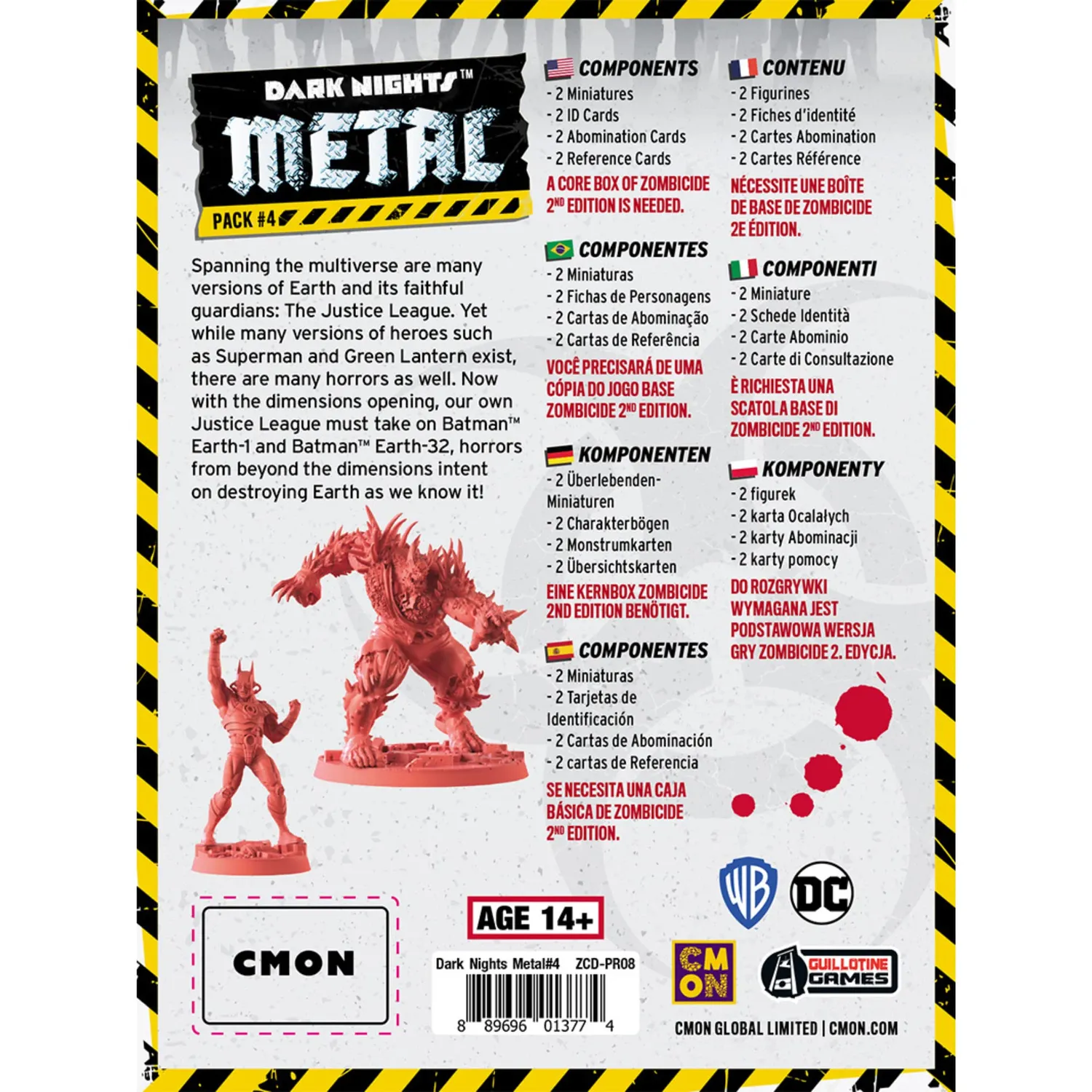 CMON Zombicide 2. Edition Dark Nights Metal Pack 4 Erweiterung