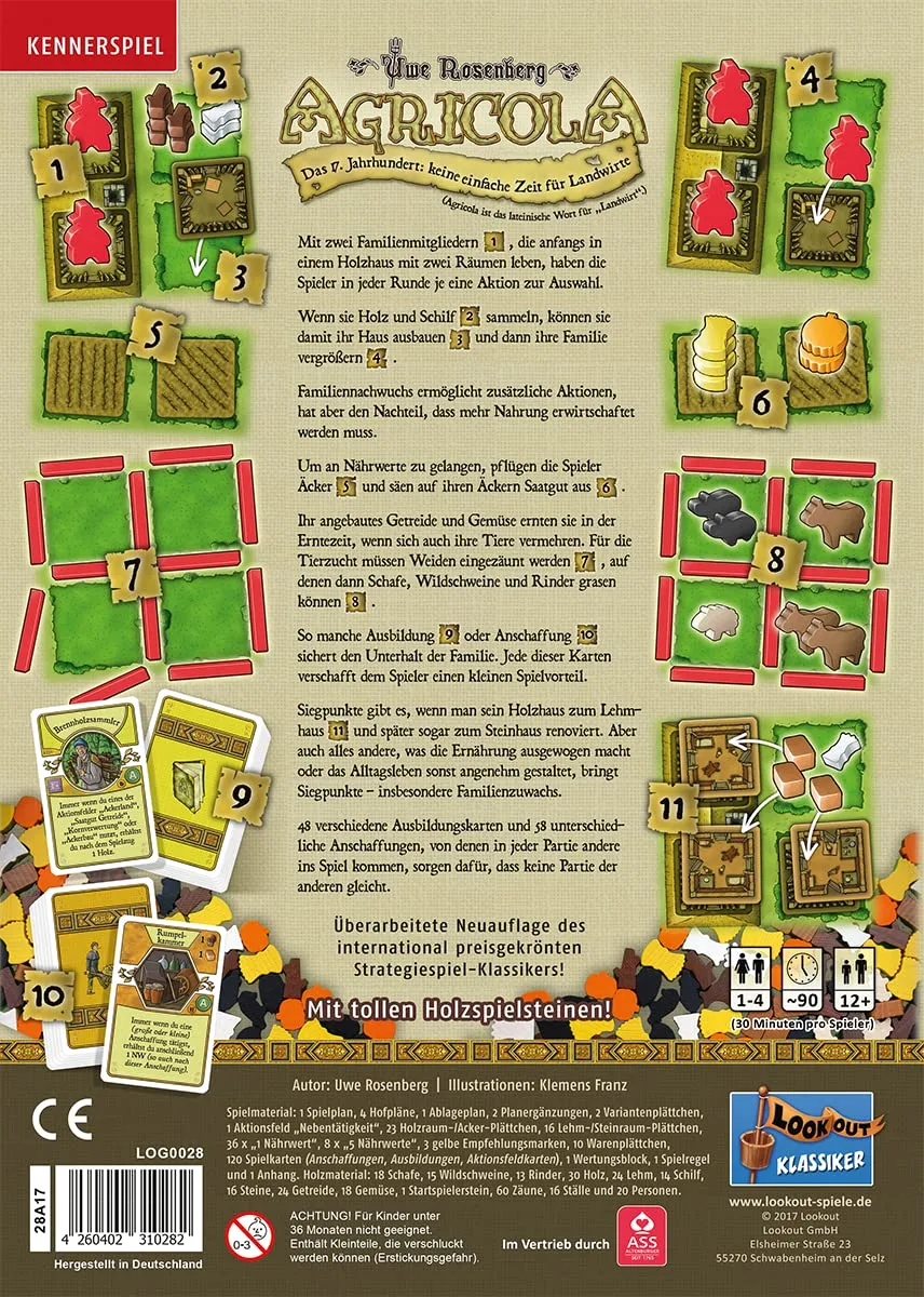 Lookout Agricola Grundspiel Brettspiel Kennerspiel Uwe Rosenberg