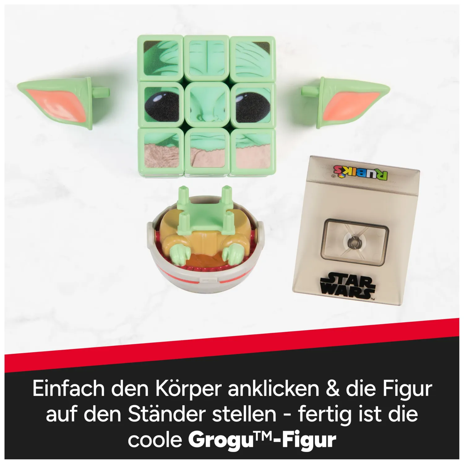Rubik's Cubers Grogu Zauberwürfel 3x3 mit Zubehör