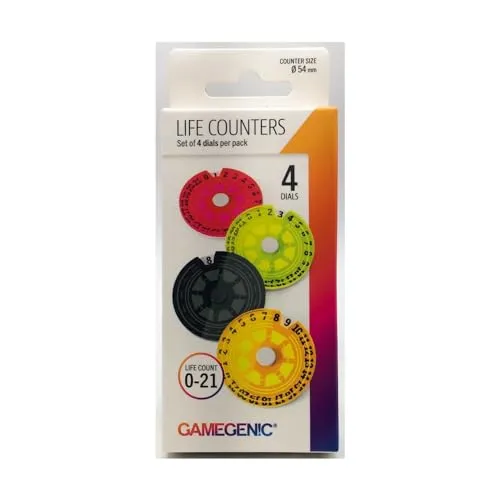 Gamegenic Life Counters Single Dials Lebenspunktezähler 4er