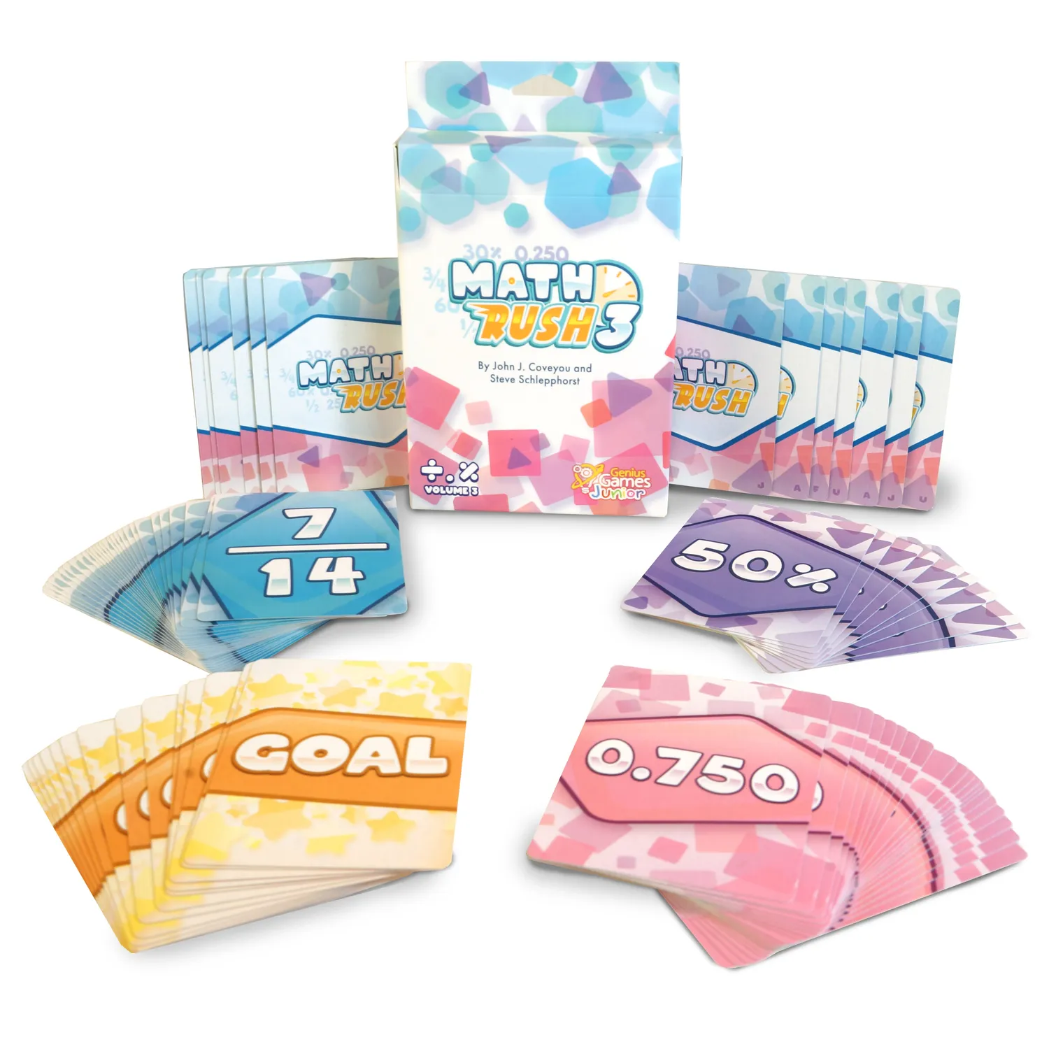 Genius Games Math Rush 3 Kartenspiel Brüche Dezimalzahlen