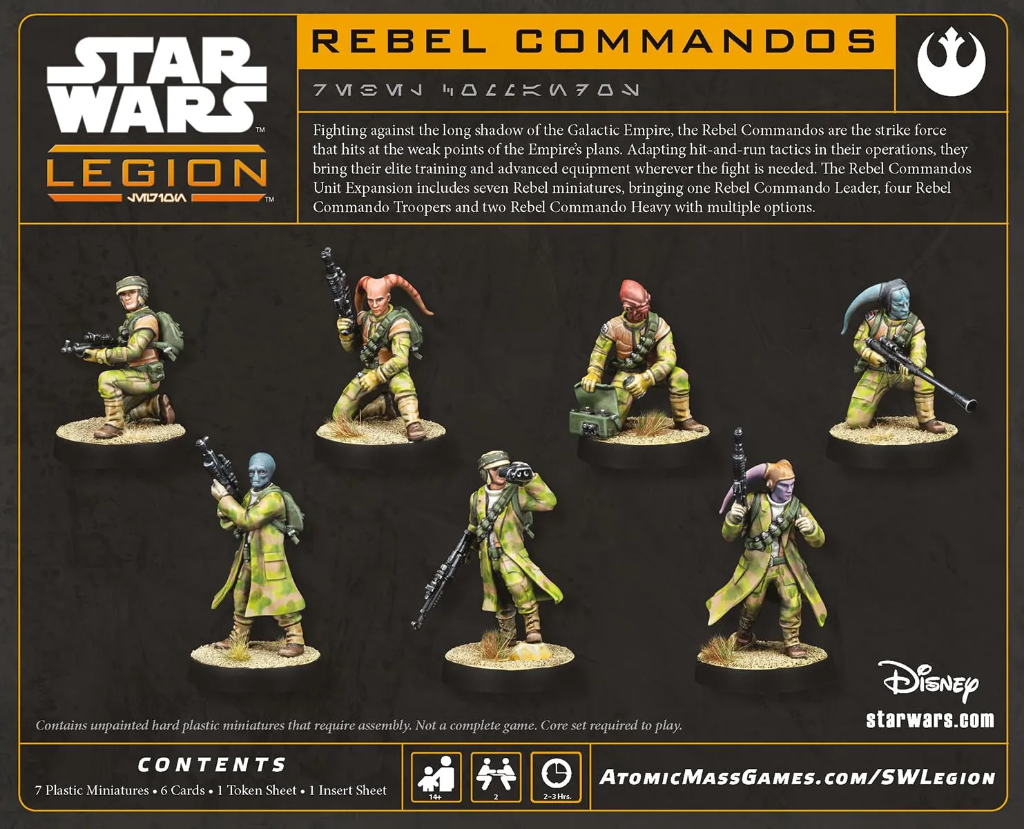 Asmodee Star Wars: Legion Rebel Commandos Erweiterung 7 Figuren