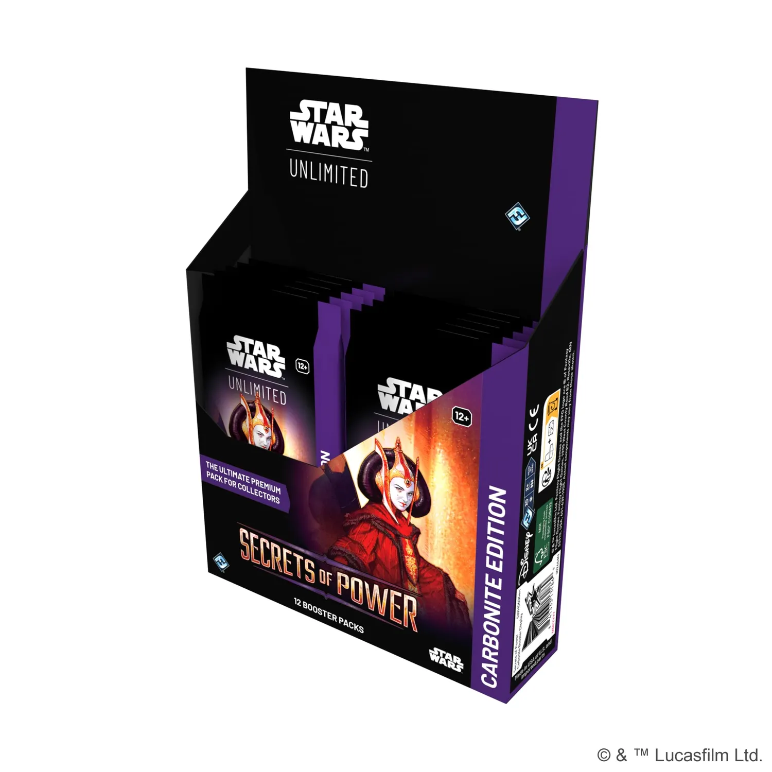 Asmodee Star Wars: Unlimited Secrets of Power Carbonite Display 12 Booster