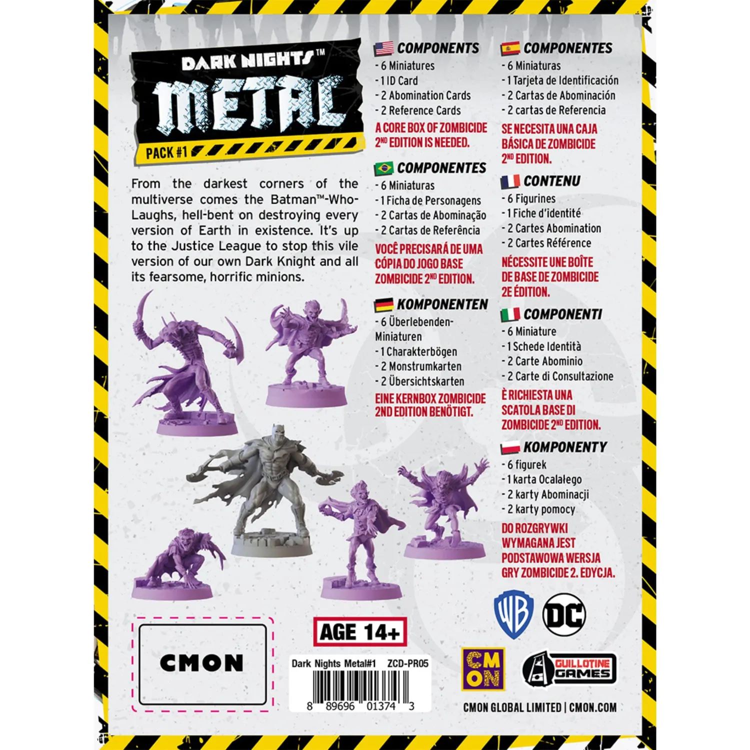 CMON Zombicide Batman Dark Nights Metal Pack 1 Miniaturen