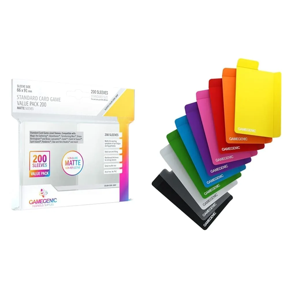 Gamegenic Matte Standard Kartenhüllen 200 Stück Value Pack