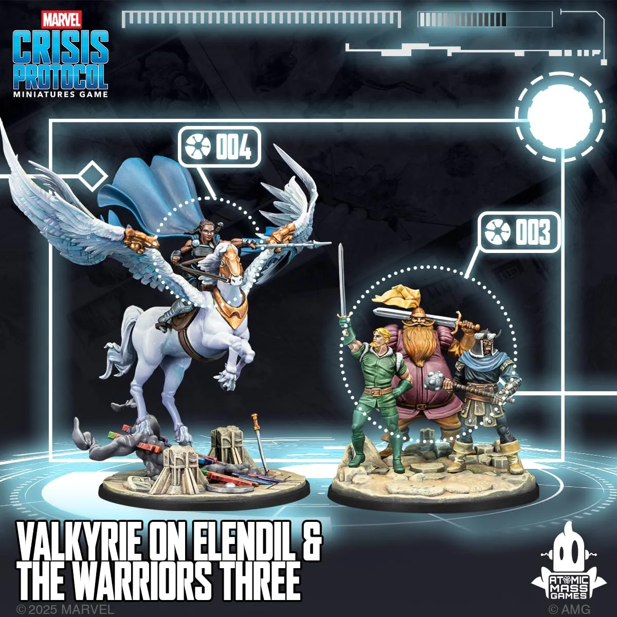Asmodee Marvel Crisis Protocol Valkyrie Elendil Warriors Three Pack