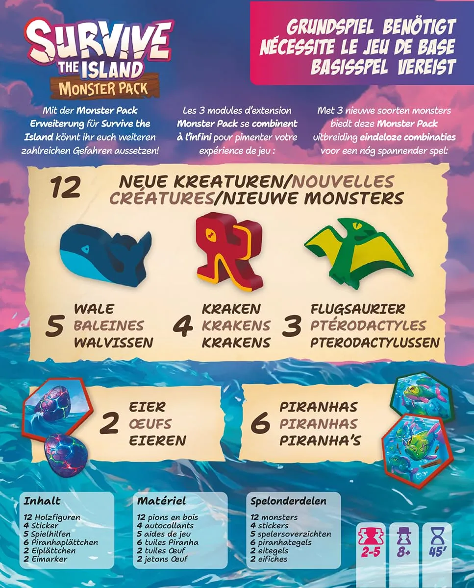 Asmodee Survive The Island Monster Pack Erweiterung mehrsprachig