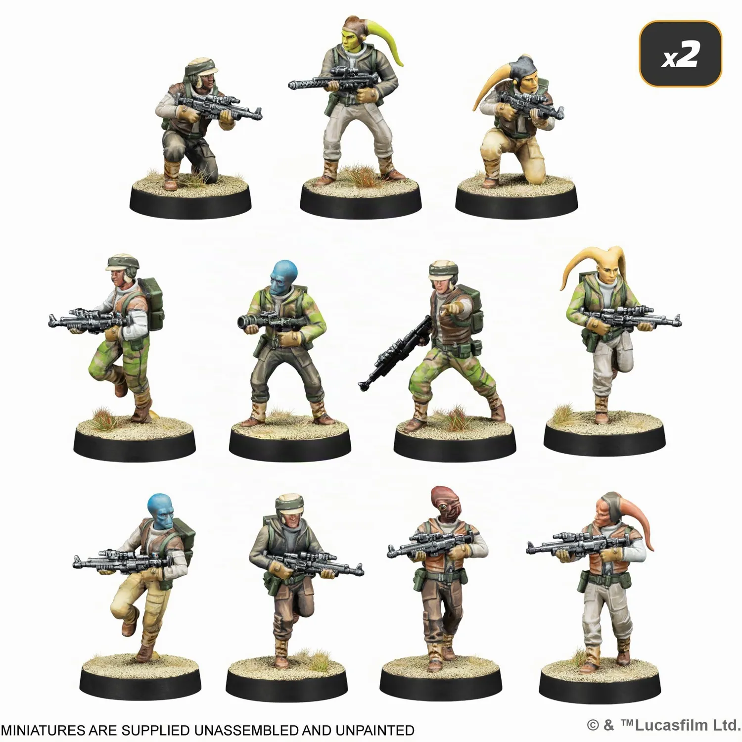 Asmodee Star Wars Legion Rebel Alliance Starterset 36 Figuren