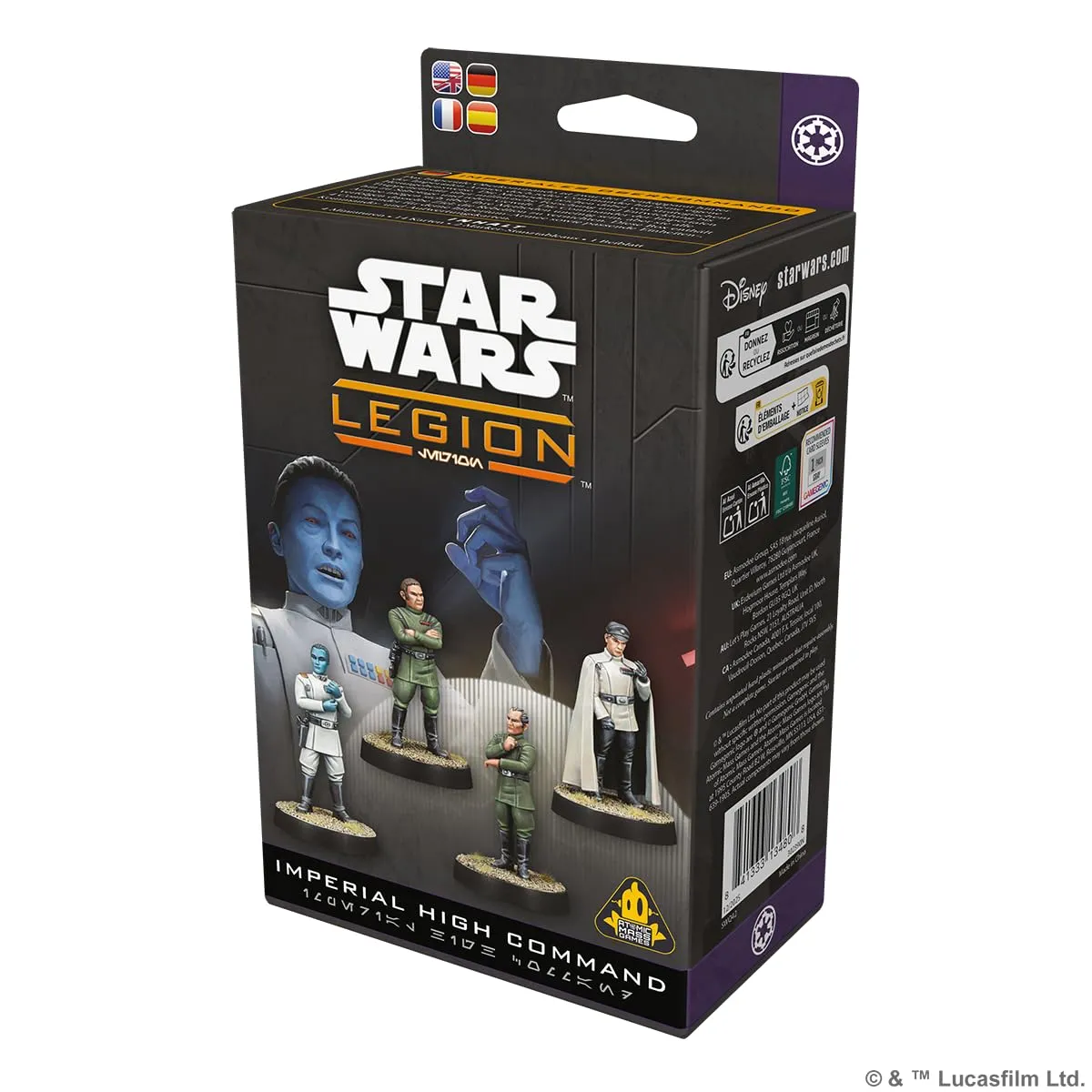 Asmodee Star Wars Legion Imperial High Command Erweiterung 4 Figuren