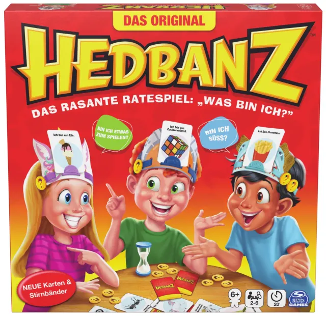 Spin Master Hedbanz Wer bin ich Ratespiel Braun Familie