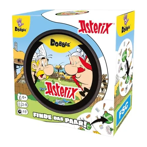 Dobble Asterix Familienspiel Kartenspiel Metalldose