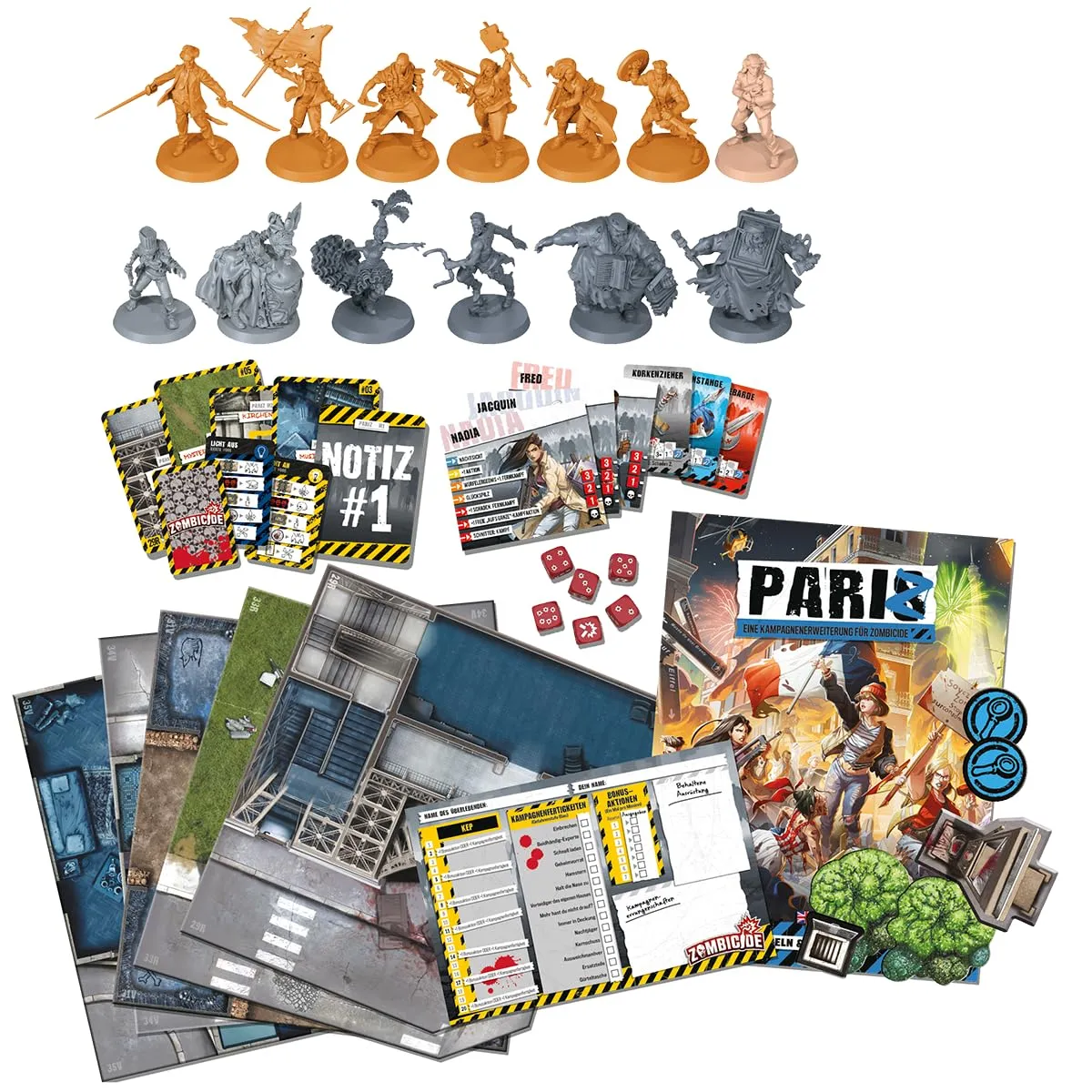 CMON Zombicide 2. Edition PariZ Erweiterung Kampagne Deutsch