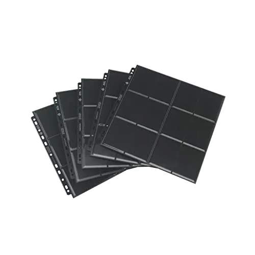 Gamegenic 24-Pocket Sideloading Sammelkarten-Seiten Schwarz 10er