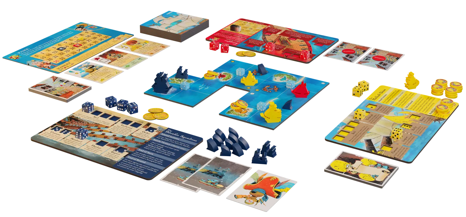 Leder Games Ahoy Brettspiel 2-4 Spieler Würfel