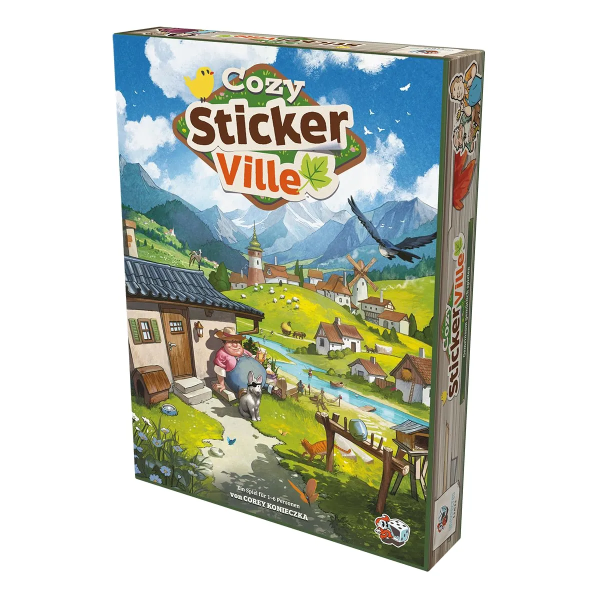 Asmodee Cozy Stickerville Familienspiel Deutsch ab 8 Jahren