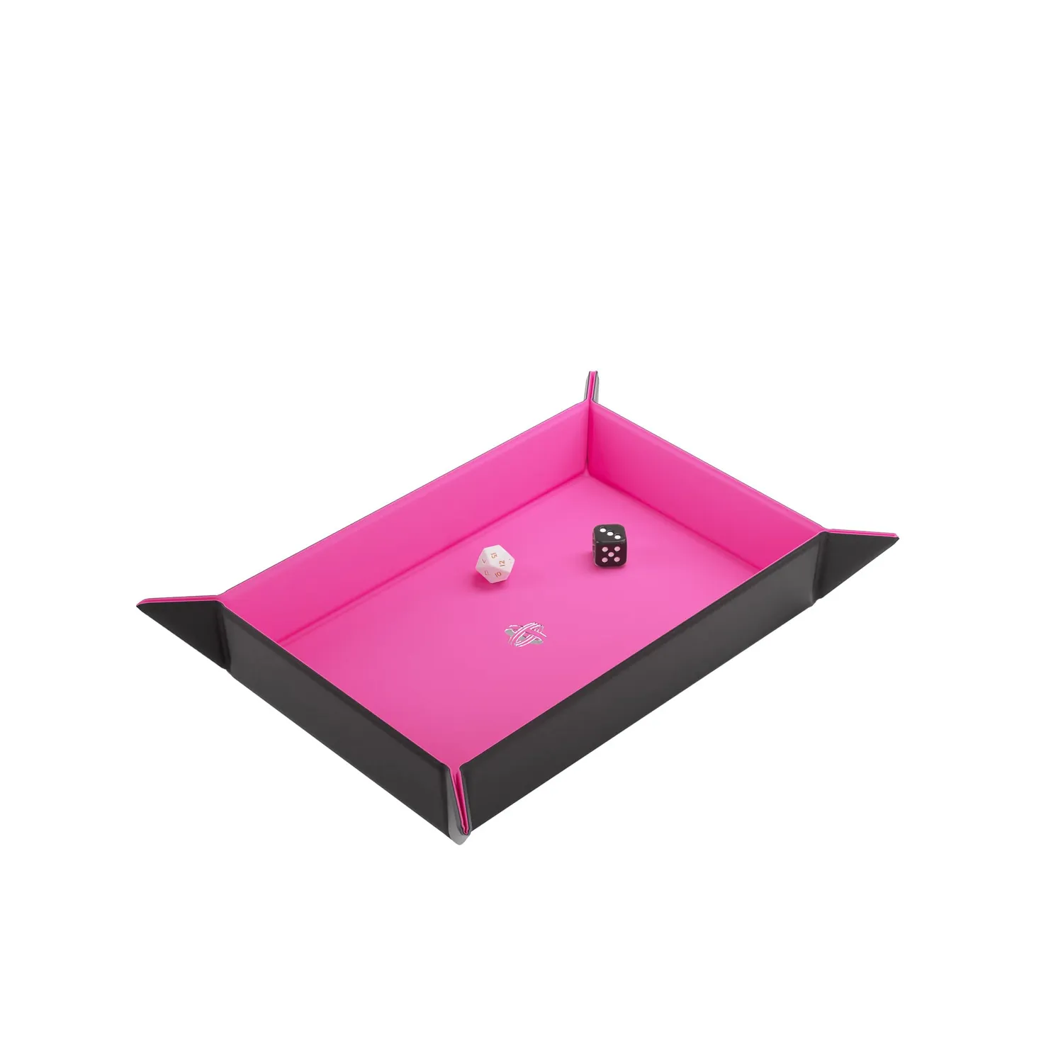 Gamegenic Magnetic Dice Tray Rectangular Würfelschale Schwarz/Pink