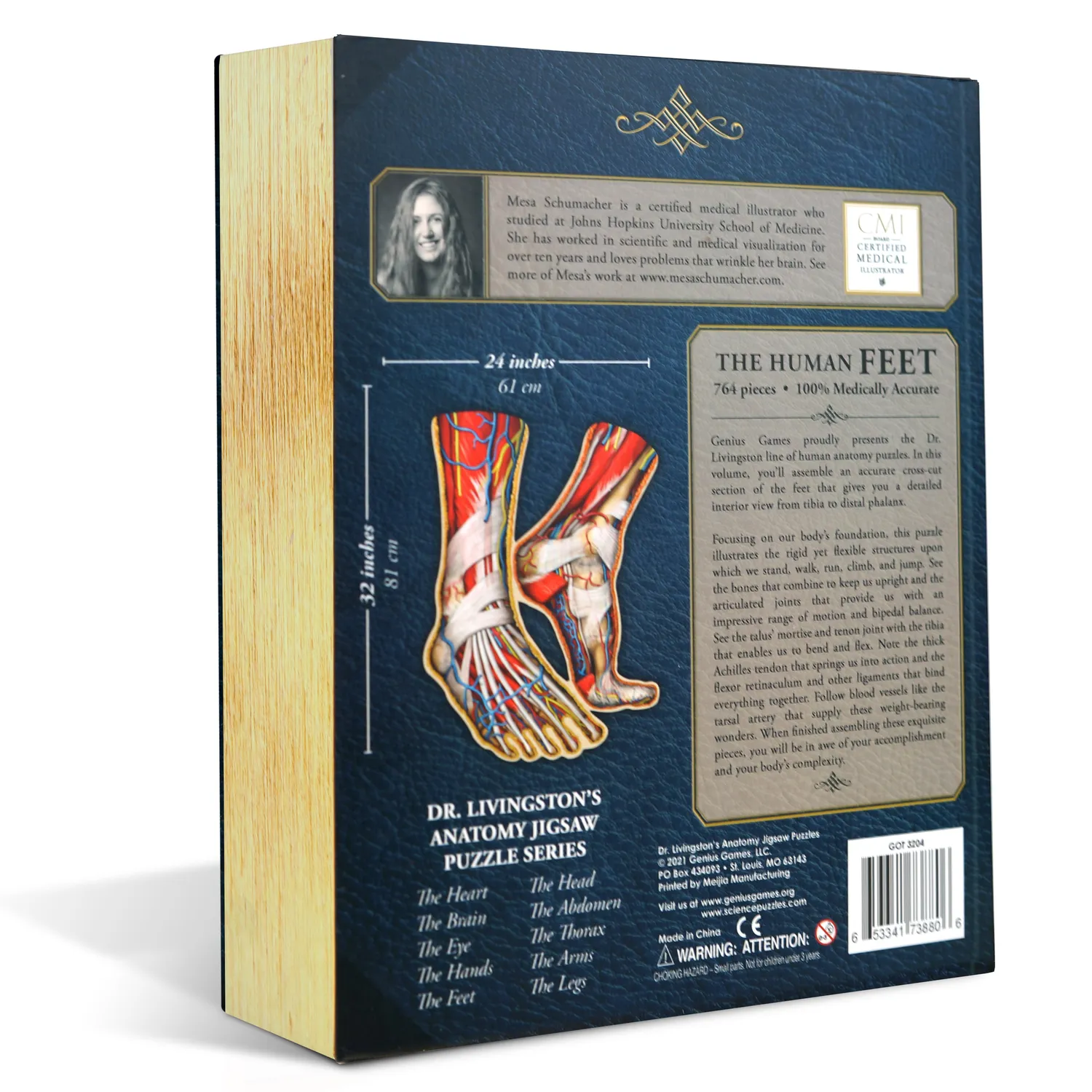 Genius Games Dr Livingston's Füße Anatomie-Puzzle 764 Teile