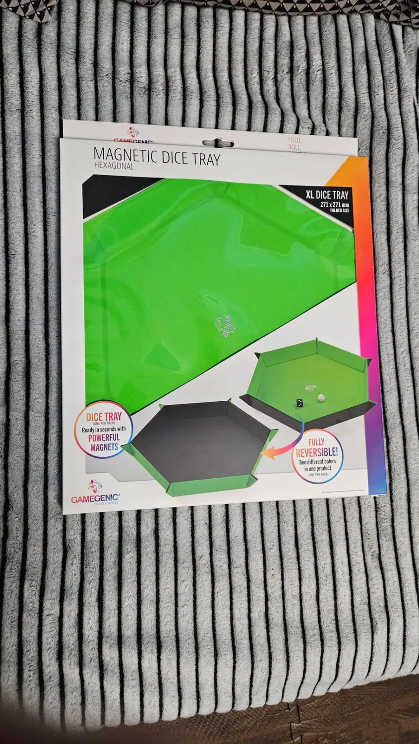 Gamegenic Magnetic Dice Tray Würfelschale Schwarz Lila