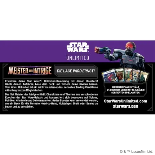 Asmodee Star Wars Unlimited Meister der Intrige Booster-Display